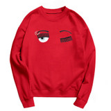 Kawaii Clothes Eyebrow Ring hoodie Embroidery Sweatshirt Women polerones Winter 2018 harajuku Loose Female Cute Hoodies C12