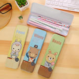 Kawaii Cartoon Animal Tin Pencilcase Box Desktop Storage Box Tin Pencil Case home Cute Stationery Gift Office Supplies 2017