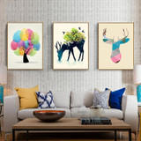 Kawaii Animal Giraffe Poster Printing Modern Nordic Cartoon Nursery Wall Art Decoration Painting Children Baby Room No Framework