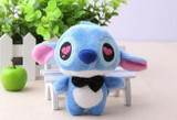 Kawaii 11*7CM LOVERS LILO Stitch Plush Stuffed TOY , String Pendant TOY BAG Key Chain Wedding Bouquet TOY Gift