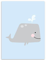 Kawaii  Animal  Shark giraffe Poster Print  Modern Nordic Cartoon Nursery Wall Art Picture Kids Baby Room Decor