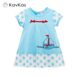 Kavkas Baby Girl Dress Vestido Infantile Summer Blue Color Christening 1 Year Birthday Dress Vestido Infantil Menina