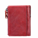 KAVIS 2017 Fashion Small Wallet Female Coin Purse Genuine Leather Women Wallet Mini Portomonee Lady Luxury Brand Rfid Red Walet