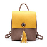 Kavard Tassel Women Small Backpack PU Leather Women's Backpack Fashion Shoulder Bag Female Backpack Cute School Bags for Girls