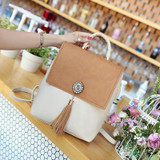 Kavard Tassel Women Small Backpack PU Leather Women's Backpack Fashion Shoulder Bag Female Backpack Cute School Bags for Girls