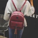 Kavard Women Backpacks 2017 Designer School Bag Backpack For Teenagers Girls Fashion Tassel Soft PU Leather High Quality bagpack
