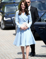 Kate Middleton Princess Women coat2017 New Long Sleeve Turn-Down Collar Pleated coat E16888