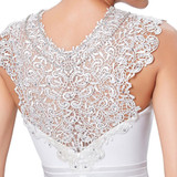 Kate Kasin White Wedding Dresses with Sheer Lace Vintage Wedding Gowns 2017 Mermaid Bridal Marriage Dress Vestido de Noiva 0146