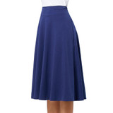 Kate Kasin Short Skirt Knee Length Ladies 100% Cotton Skirts Women Navy Blue Saias Longa 2017 Femininas Formal Jupe Femme