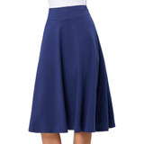 Kate Kasin Short Skirt Knee Length Ladies 100% Cotton Skirts Women Navy Blue Saias Longa 2017 Femininas Formal Jupe Femme