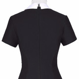 Kate Kasin Office Dresses Women 2017 Summer New Fashion Short Sleeve Pencil Dress Ladies Casual Work Dress With White Collar