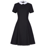 Kate Kasin Office Dresses Women 2017 Summer New Fashion Short Sleeve Pencil Dress Ladies Casual Work Dress With White Collar