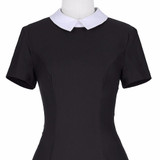 Kate Kasin Office Dresses Women 2017 Summer New Fashion Short Sleeve Pencil Dress Ladies Casual Work Dress With White Collar