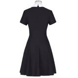 Kate Kasin Office Dresses Women 2017 Summer New Fashion Short Sleeve Pencil Dress Ladies Casual Work Dress With White Collar
