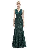 Kate Kasin Lace Evening Dresses Long Party Dress Robe de Soiree Green Blue Mother of the Bride Dresses Mermaid Evening Gowns