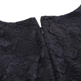 Kate Kasin Black Lace Embroidery Short Cocktail Dresses 2017 V Neck Pleated Prom Party Dresses Robe de Cocktail Formal Dress
