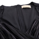 Kate Kasin Black Lace Embroidery Short Cocktail Dresses 2017 V Neck Pleated Prom Party Dresses Robe de Cocktail Formal Dress