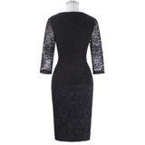 Kate Kasin Black Lace Embroidery Short Cocktail Dresses 2017 V Neck Pleated Prom Party Dresses Robe de Cocktail Formal Dress
