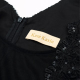 Kate Kasin Black Short Cocktail Dresses 2018 Sexy V Neck Lace Knee Length Women Prom Dress Sheath Bodycon Formal Party Dresses