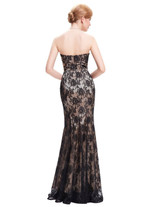 Kate Kasin Black Mermaid Evening Dresses 2017 Lace Embroidery Dress Sexy Long Evening Gowns Mother of the Bride Dresses 0008