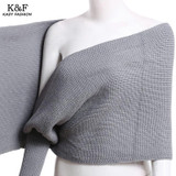 KASY Women Casual Winter Open Stitch Sweater Long Sleeve V neck Criss-Cross Short Black Sweters Fashion Pullovers Shrug Sweaters