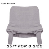 KASY Women Casual Winter Open Stitch Sweater Long Sleeve V neck Criss-Cross Short Black Sweters Fashion Pullovers Shrug Sweaters