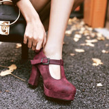 KarinLuna Big Size 34-43 Sexy Women Gladiator T Straps Square High Heel Shoes Spring Autumn Party Wedding Platform Pumps