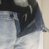 KANYE WEST Fear of god Knee Hole Side Zipper Slim Distressed Jeans  Men justin bieber Ripped tore up Jeans For Men amy066