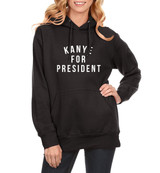 KANYE FOR PRESIDENT Letter Print Hoodies Women 2017 Spring Fleece Winter Sweatshirt For Women Hoody Casual Streetwear Pullover