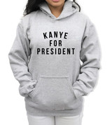 KANYE FOR PRESIDENT Letter Print Hoodies Women 2017 Spring Fleece Winter Sweatshirt For Women Hoody Casual Streetwear Pullover