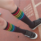 KANCOOLD Socks high quality Thigh High Socks Over Knee Rainbow Stripe Girls long socks women over knee stripe jan23 KANCOOLD Socks high quality Thigh High Socks Over Knee Rainbow Stripe Girls long socks women over knee stripe jan23