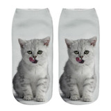 KANCOOLD socks women's fashion Popular Funny Unisex standard Short Socks 3D Cat Printed Anklet Socks Casual Socks JAN25