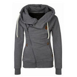2018 Casual Sudaderas Mujer Women Hoody Autumn Winter Women Zipper Hoodies Thick Thicken hoody Women Sweatshirt Hoodies 60503