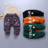 2018 Casual Spring Kids Boys Full Length Trousers Letter Cartoon Footprint Baby Infants Bebe Clothing Long Pants Pantalone S6314