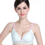 2018 Breast Feeding Cotton Maternity Bras Prevent Sagging Women Soutien Strip Print Nursing Bra Pregnant Underwear For Mom