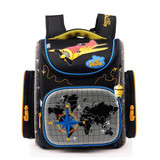 2018 Boys school bags dark blue cars aircraft children's orthopedic backpack high quality mochila infantil bolsas primary 1-5