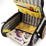 2018 Boys school bags dark blue cars aircraft children's orthopedic backpack high quality mochila infantil bolsas primary 1-5