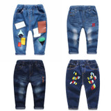2018 Boys Girls Jeans Fashion Casual Children Denim Trousers Elastic Waist Pencil Pants For Kids Fashion Cotton Children Clothes 2018 Boys Girls Jeans Fashion Casual Children Denim Trousers Elastic Waist Pencil Pants For Kids Fashion Cotton Children Clothes