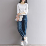 2018 Boyfriend Jeans Harem Pants Women Trousers Casual Plus Size Loose Fit Vintage Denim Pants High Waist Jeans Women Vaqueros
