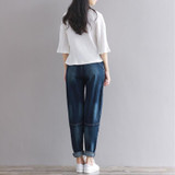 2018 Boyfriend Jeans Harem Pants Women Trousers Casual Plus Size Loose Fit Vintage Denim Pants High Waist Jeans Women Vaqueros