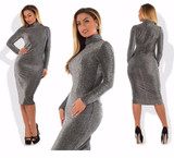 2018 Bodycon Bandage Dress Metallic Knitted Sexy Party Dress Big Size Winter Dress 5XL 6XL Women Dress Plus Size Women Clothing