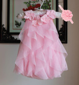 2018 Baby Girls Dress Summer Sleeveless Chiffon Dress Infant Birthday Party Dresses for Girl Clothes with Headband Vestidos