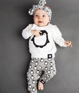 2018 baby girl clothes cotton long sleeve T-shirt + pants+headband 3pcs/set cartoon baby clothing newborn baby boy clothing sets