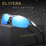 ELITERA Brand Men's Polarized Sunglasses Rimless Rectangle Driving Mirror Sport Mens Sun Glasses For Men E8530