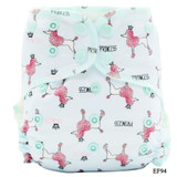 Elinfant OS Velour night AIO baby diaper reusable heavy wetter hybrid AI2 waterproof bamboo washable baby aio cloth diaper