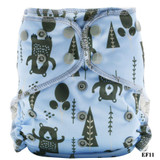 Elinfant OS Velour night AIO baby diaper reusable heavy wetter hybrid AI2 waterproof bamboo washable baby aio cloth diaper
