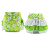 Elinfant 1 pcs reusable os girl skirt baby nappy bamboo hemp night time AIO baby washable cloth diaper for baby girls