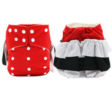 Elinfant 1 pcs reusable os girl skirt baby nappy bamboo hemp night time AIO baby washable cloth diaper for baby girls