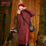 Elf SACK w autumn and winter faux two piece turtleneck knitted one-piece dress 2016 female fashion