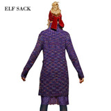 Elf SACK w autumn and winter faux two piece turtleneck knitted one-piece dress 2016 female fashion